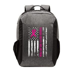 Breast Cancer Awareness Tough Guys Wear Pink American Us Flag Pink Ribbon Vector Backpack