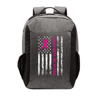 Breast Cancer Awareness Tough Guys Wear Pink American Us Flag Pink Ribbon Vector Backpack