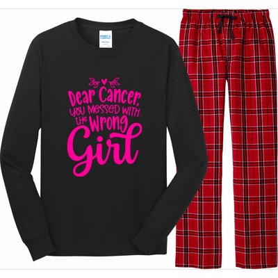 Breast Cancer Awareness Gift For Girl Women Long Sleeve Pajama Set