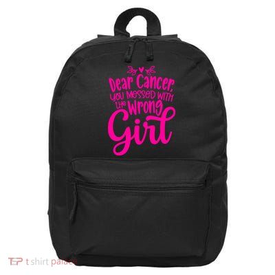 Breast Cancer Awareness Gift For Girl Women 16 in Basic Backpack