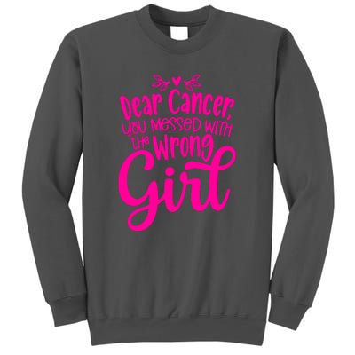 Breast Cancer Awareness Gift For Girl Women Tall Sweatshirt