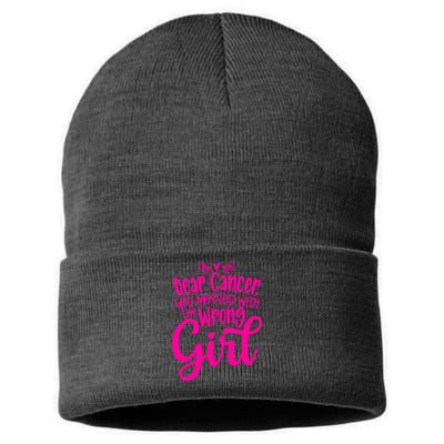 Breast Cancer Awareness Gift For Girl Women Sustainable Knit Beanie