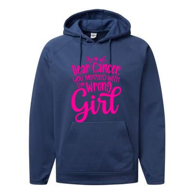 Breast Cancer Awareness Gift For Girl Women Performance Fleece Hoodie