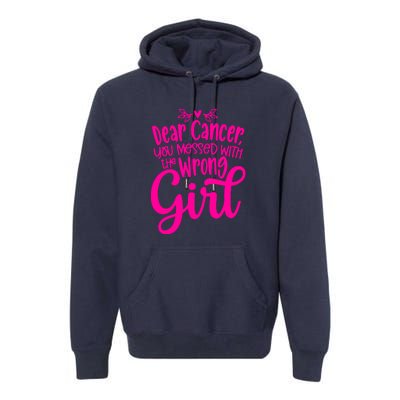 Breast Cancer Awareness Gift For Girl Women Premium Hoodie