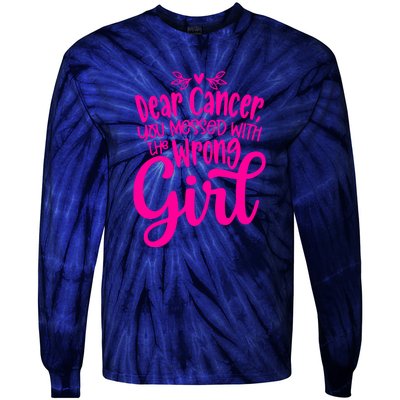 Breast Cancer Awareness Gift For Girl Women Tie-Dye Long Sleeve Shirt