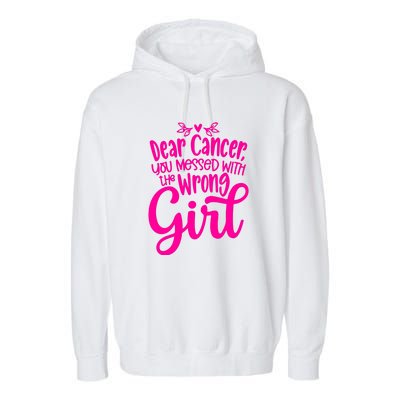 Breast Cancer Awareness Gift For Girl Women Garment-Dyed Fleece Hoodie