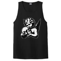 Blackwork Cherub Angel Holding Skull PosiCharge Competitor Tank