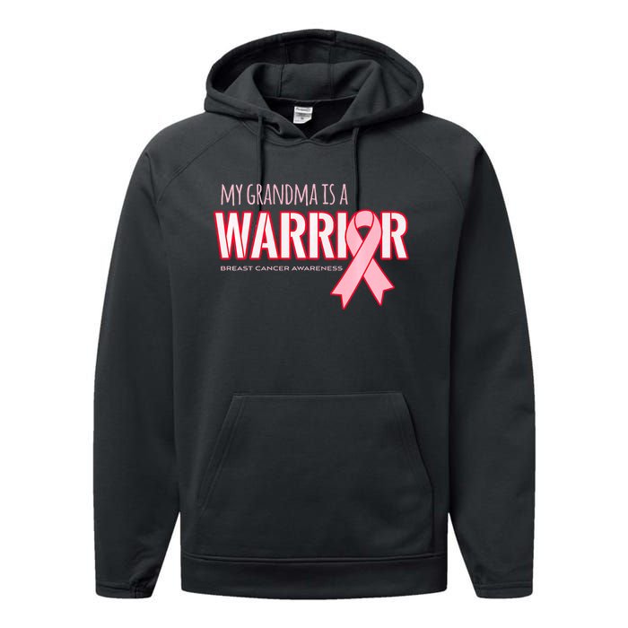 Breast Cancer Awareness: My Grandma Is A Warrior Performance Fleece Hoodie