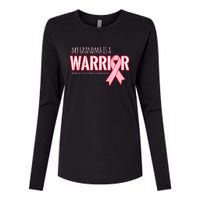 Breast Cancer Awareness: My Grandma Is A Warrior Womens Cotton Relaxed Long Sleeve T-Shirt