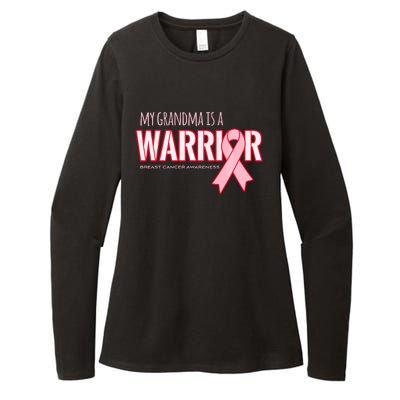 Breast Cancer Awareness: My Grandma Is A Warrior Womens CVC Long Sleeve Shirt