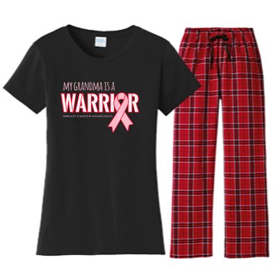 Breast Cancer Awareness: My Grandma Is A Warrior Women's Flannel Pajama Set