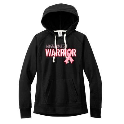 Breast Cancer Awareness: My Grandma Is A Warrior Women's Fleece Hoodie