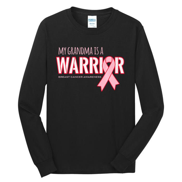 Breast Cancer Awareness: My Grandma Is A Warrior Tall Long Sleeve T-Shirt