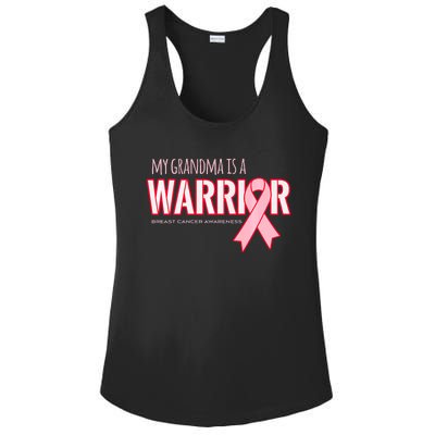 Breast Cancer Awareness: My Grandma Is A Warrior Ladies PosiCharge Competitor Racerback Tank