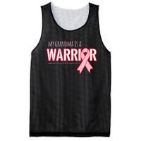 Breast Cancer Awareness: My Grandma Is A Warrior Mesh Reversible Basketball Jersey Tank