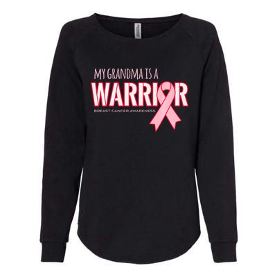 Breast Cancer Awareness: My Grandma Is A Warrior Womens California Wash Sweatshirt