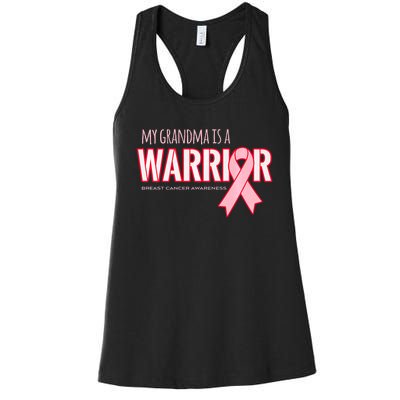 Breast Cancer Awareness: My Grandma Is A Warrior Women's Racerback Tank