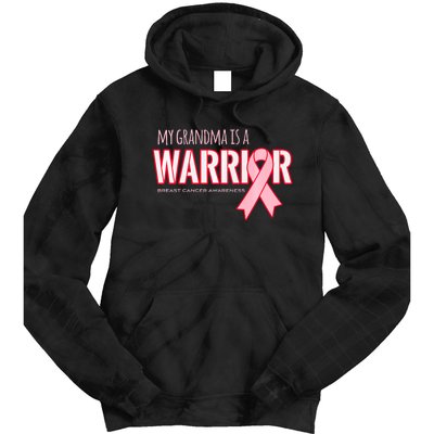 Breast Cancer Awareness: My Grandma Is A Warrior Tie Dye Hoodie