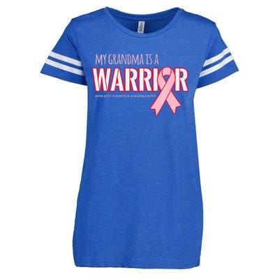 Breast Cancer Awareness: My Grandma Is A Warrior Enza Ladies Jersey Football T-Shirt