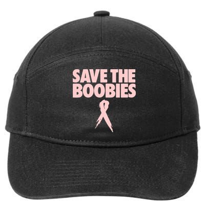 Breast Cancer Awareness SAVE THE BOOBIES Pink Ribbon Halloween 7-Panel Snapback Hat