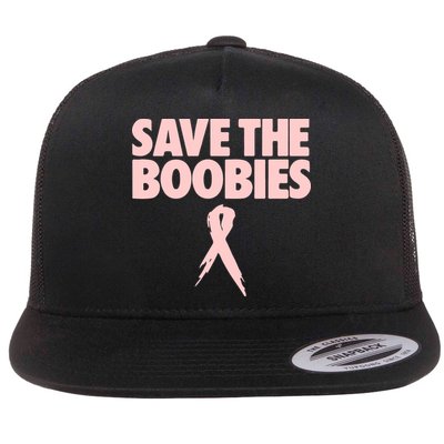 Breast Cancer Awareness SAVE THE BOOBIES Pink Ribbon Halloween Flatbill Hat