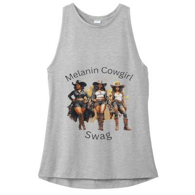Black Cowgirls African American Texas Gift Women Ladies PosiCharge Tri-Blend Wicking Tank