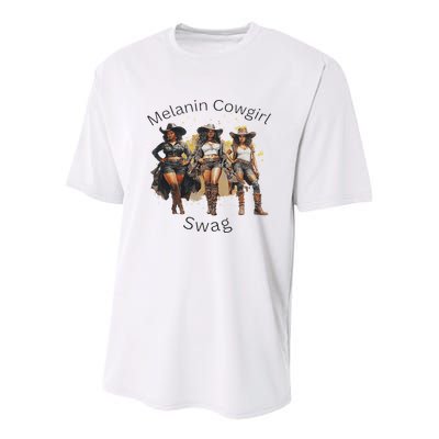 Black Cowgirls African American Texas Gift Women Youth Performance Sprint T-Shirt