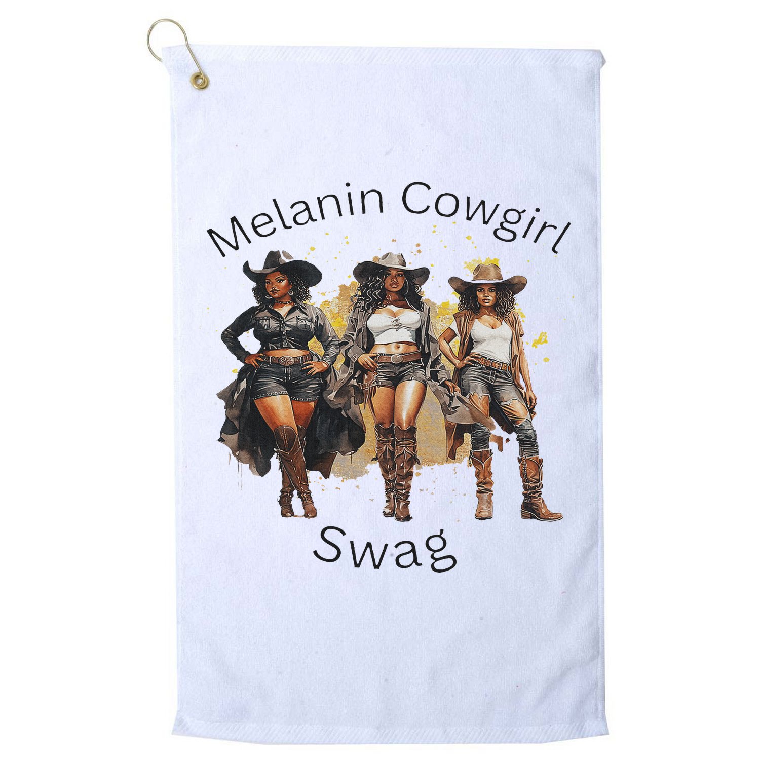 Black Cowgirls African American Texas Gift Women Golf Towel