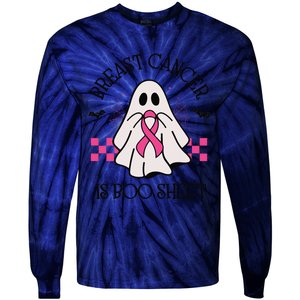 Breast Cancer Awareness Ribbon Boo Sheet Halloween Ghost Tie-Dye Long Sleeve Shirt