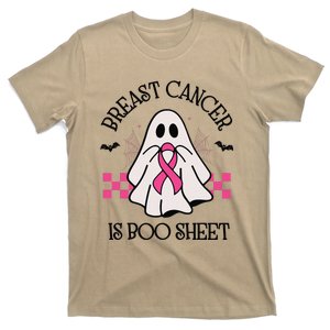 Breast Cancer Awareness Ribbon Boo Sheet Halloween Ghost T-Shirt