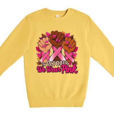 Breast Cancer Awareness 2024 In October We Wear Pin.K Premium Crewneck Sweatshirt