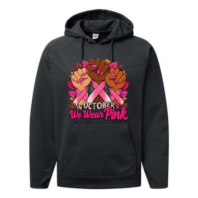 Breast Cancer Awareness 2024 In October We Wear Pin.K Performance Fleece Hoodie