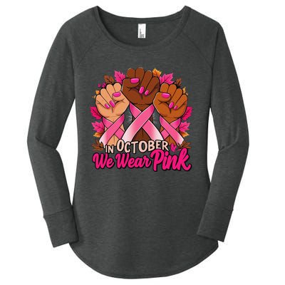 Breast Cancer Awareness 2024 In October We Wear Pin.K Women's Perfect Tri Tunic Long Sleeve Shirt