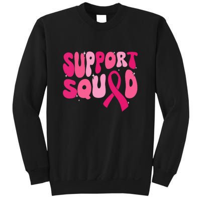 Breast Cancer Awareness Retro Groovy Support Squad Team Gift Sweatshirt