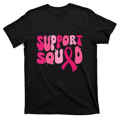 Breast Cancer Awareness Retro Groovy Support Squad Team Gift T-Shirt