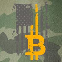Bitcoin Crypto American Flag Gold Thin Line Legacy Tie Dye Trucker Hat
