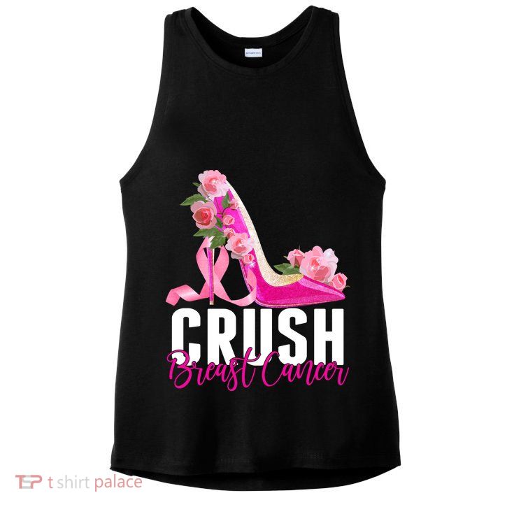 Breast Cancer Awareness Crush Breast Cancer Ladies PosiCharge Tri-Blend Wicking Tank