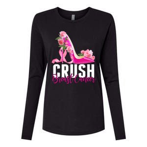 Breast Cancer Awareness Crush Breast Cancer Womens Cotton Relaxed Long Sleeve T-Shirt