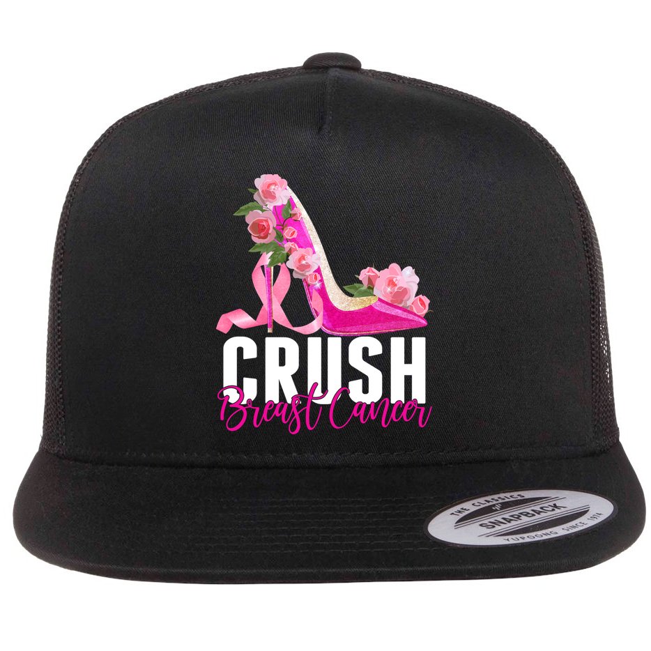 Breast Cancer Awareness Crush Breast Cancer Flat Bill Trucker Hat