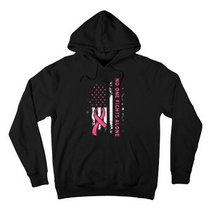 Breast Cancer Awareness Ribbon Usa American Flag Hoodie