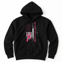 Breast Cancer Awareness Ribbon Usa American Flag Hoodie