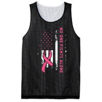 Breast Cancer Awareness Ribbon Usa American Flag Mesh Reversible Basketball Jersey Tank