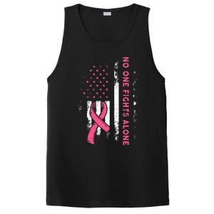 Breast Cancer Awareness Ribbon Usa American Flag PosiCharge Competitor Tank