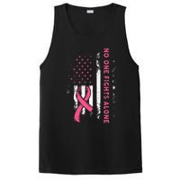 Breast Cancer Awareness Ribbon Usa American Flag PosiCharge Competitor Tank