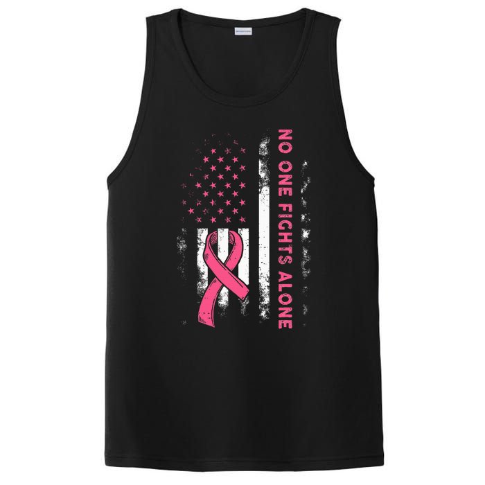 Breast Cancer Awareness Ribbon Usa American Flag PosiCharge Competitor Tank