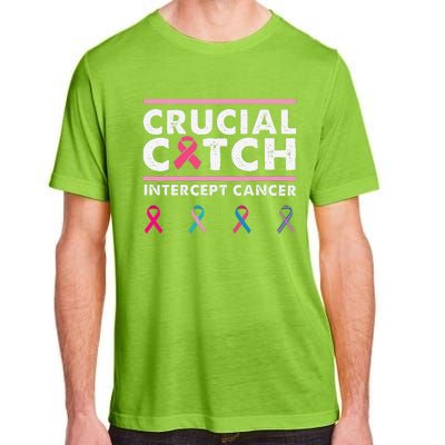 Breast Cancer Awareness Crucial A Catch Intercept Cancer Adult ChromaSoft Performance T-Shirt