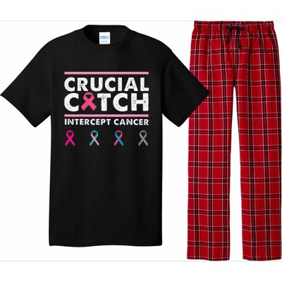 Breast Cancer Awareness Crucial A Catch Intercept Cancer Pajama Set