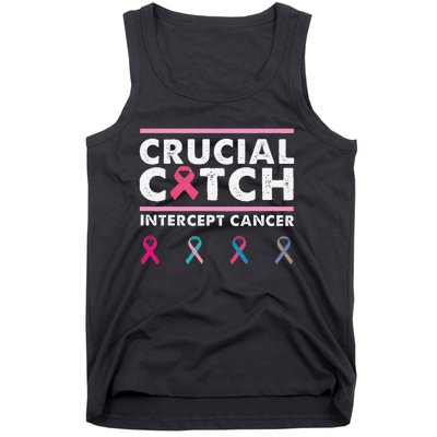 Breast Cancer Awareness Crucial A Catch Intercept Cancer Tank Top