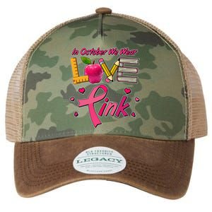 Breast Cancer Awareness In October We Wear Pink Teacher Love Legacy Tie Dye Trucker Hat