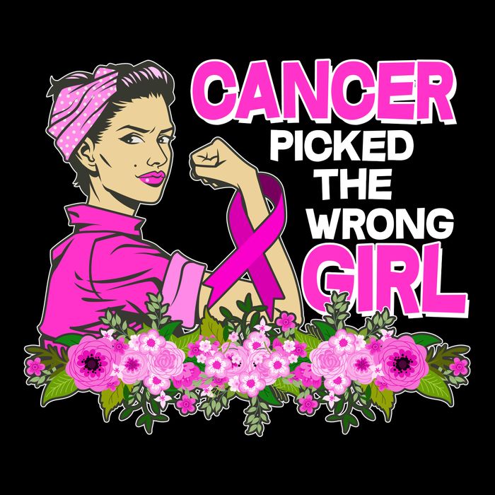 Breast Cancer Awareness Cancer Picked The Wrong Girl Warrior Flatbill Hat